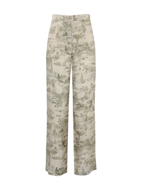 Pantalone Zeus in twill stampato Grigio/Nude MAX MARA STUDIO | 2516131051600001